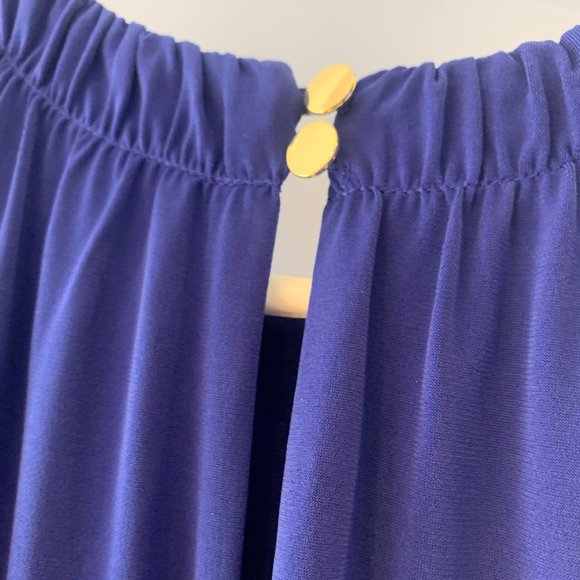 NWT Royal Blue Chicos Fringed-Hem Dress, Size 1 (comparable to small or 4) - Picture 12 of 15